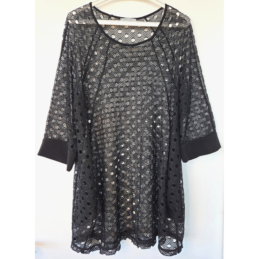 VivianWong Swim Beach cover up W's XL Black Dress Boho Whimsigoth Side Pockets